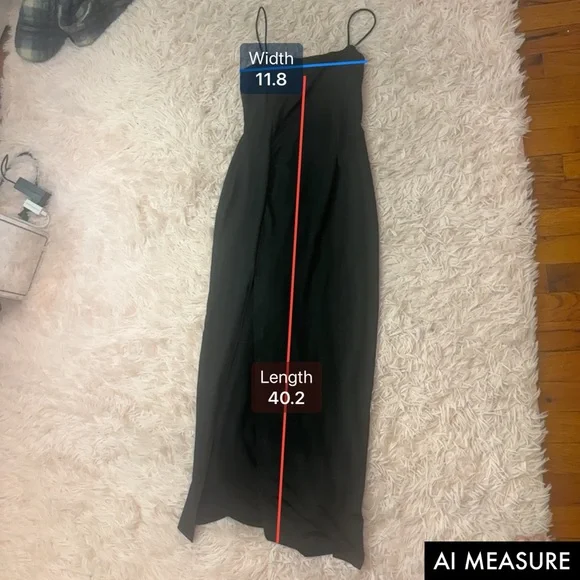 💕 long black stretchy bodycon dress - Picture 3 of 3